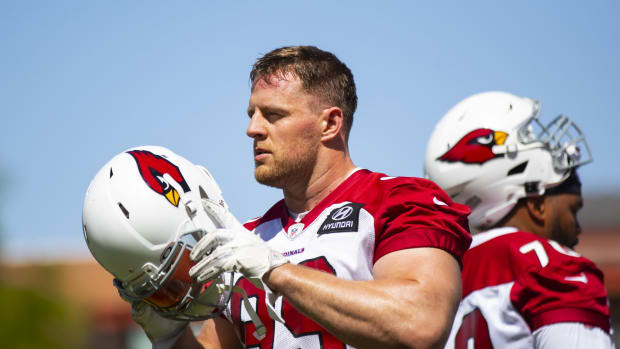 Arizona Cardinals defensive end J.J. Watt (99) during minicamp practice at the Dignity Health Arizona Cardinals Training Center.